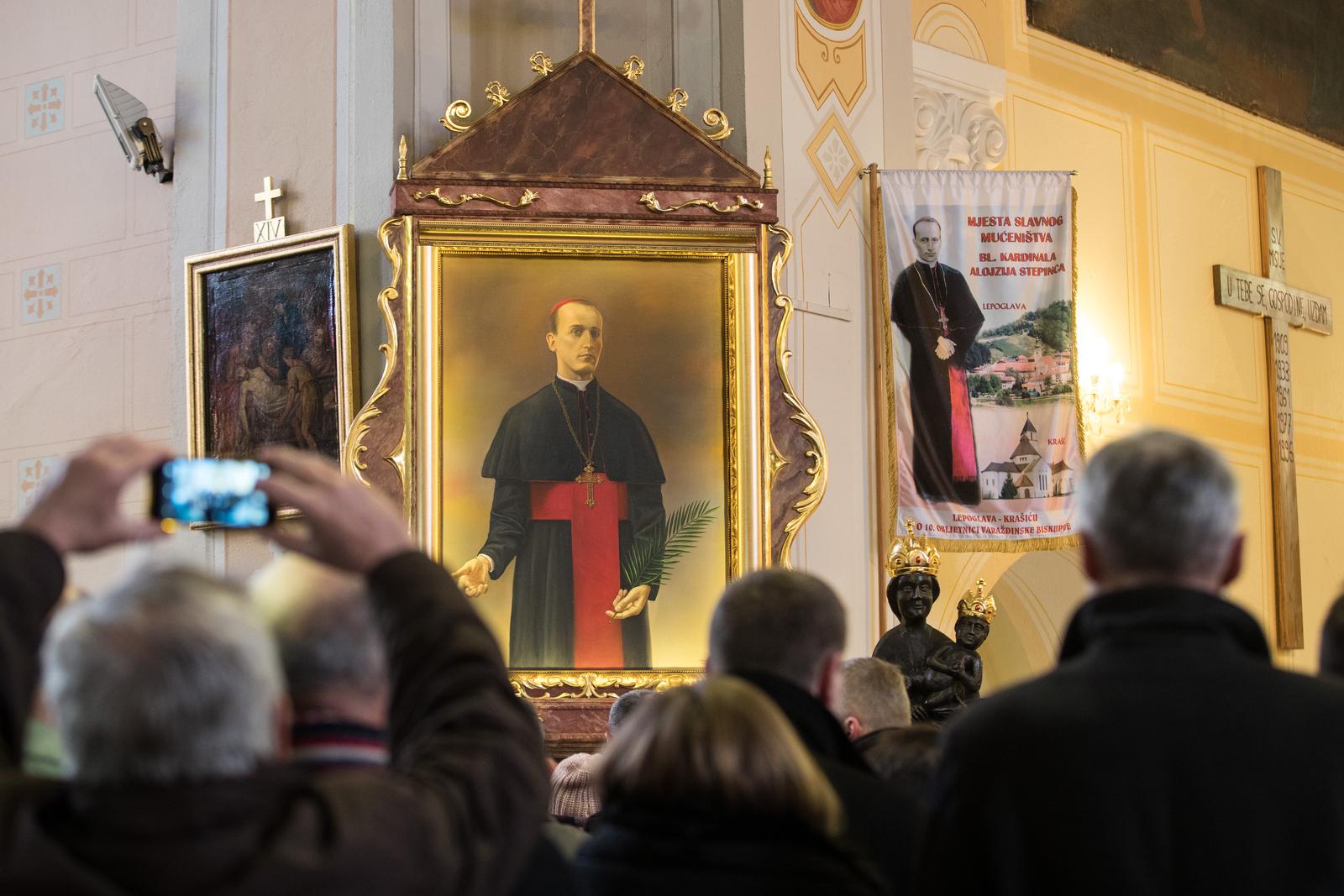 03.03.2018., Krasic -  Vjernici iz cijele Hrvatske dolaze na hodocasce povodom 20 godina proglasenja blazenim Alojzija Stepinca. 
Photo: Davor Puklavec/PIXSELL