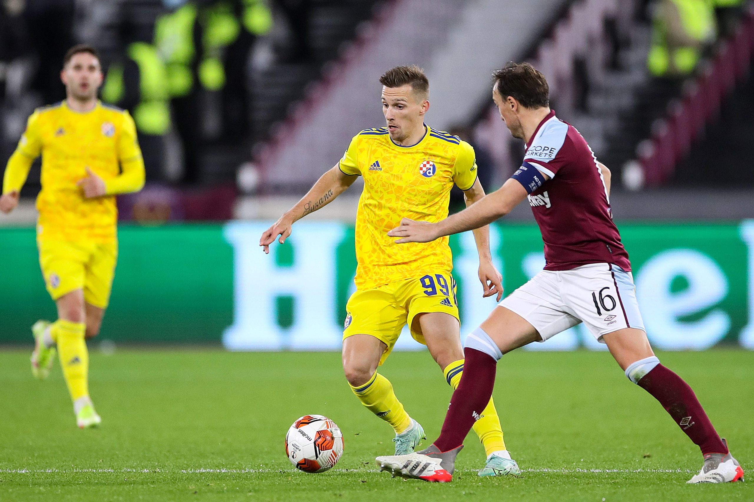 9.12.2021., Olimpijski stadion, London, Engleska - UEFA Europska liga, skupina H, 6. kolo, West Ham - GNK Dinamo.