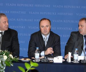 23.01.2009.,Zagreb - Banski dvori, sjednica Ekonomskog vijeca, Ivo Sanader, Damir Polancec, Ivan Suker
Photo: Patrik Macek/PIXSELL