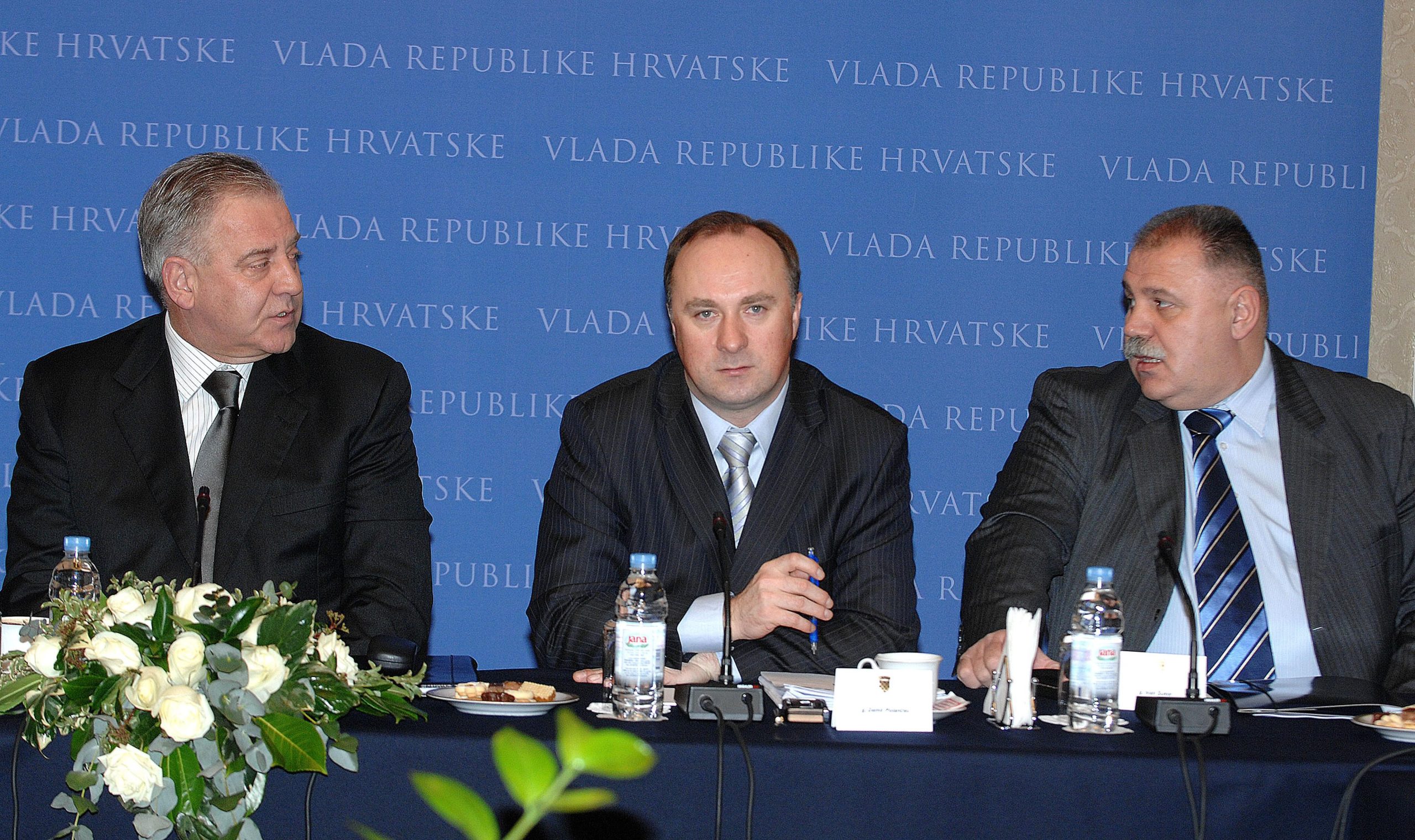 23.01.2009.,Zagreb - Banski dvori, sjednica Ekonomskog vijeca, Ivo Sanader, Damir Polancec, Ivan Suker
Photo: Patrik Macek/PIXSELL