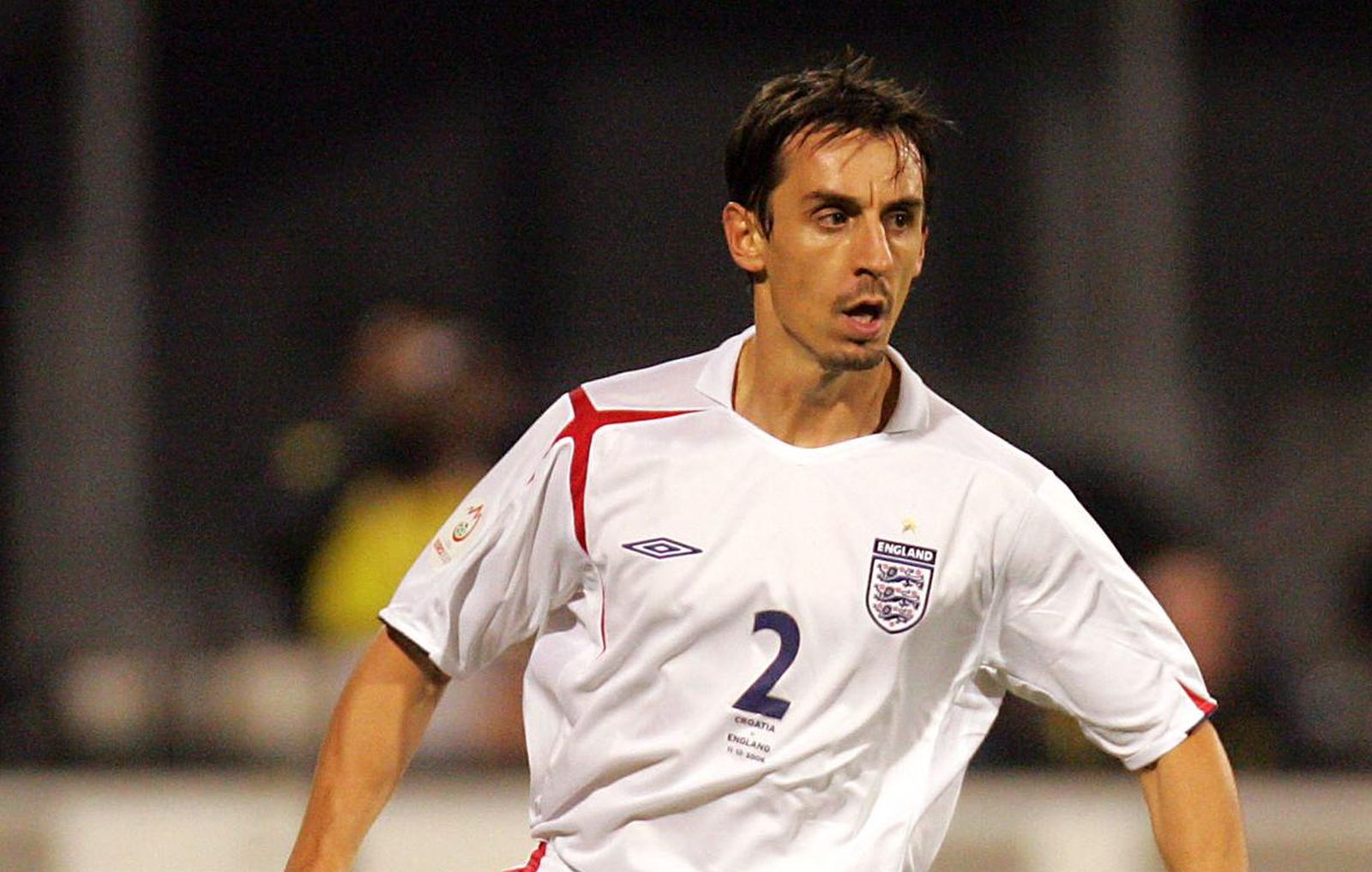 11.10.2006., stadion Maksimir, Zagreb - Kvalifikacijska utakmica za Europsko prvenstvo, Hrvatska - Engleska. Gary Neville. Photo: Igor Kralj/PIXSELL