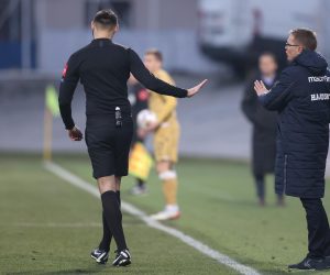 11.12.2010., Zagreb - Hrvatski Telekom Prva liga, 19. kolo, NK Lokomotiva - HNK Hajduk. Dambrauskas Valdas, sudac Pejin Tihomir