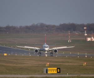 13.03.2017., Pula - Tijekom popodneva avion Swissaira izvodio je trenazne letove i koristio novu pistu pulske zracne luke koja je prije par dana svecano otvorena. "nPhoto: Dusko Marusic/PIXSELL"n"n"n"n"n