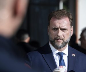 13.12.2021., Split - Ministar Mario Banozic sudjelovao je na svecanoj akademiji povodom 30. godisnjice osnutka 72. bojne Vojne policije.
ministar obrane Mario Banozic
Photo: Miroslav Lelas/PIXSELL