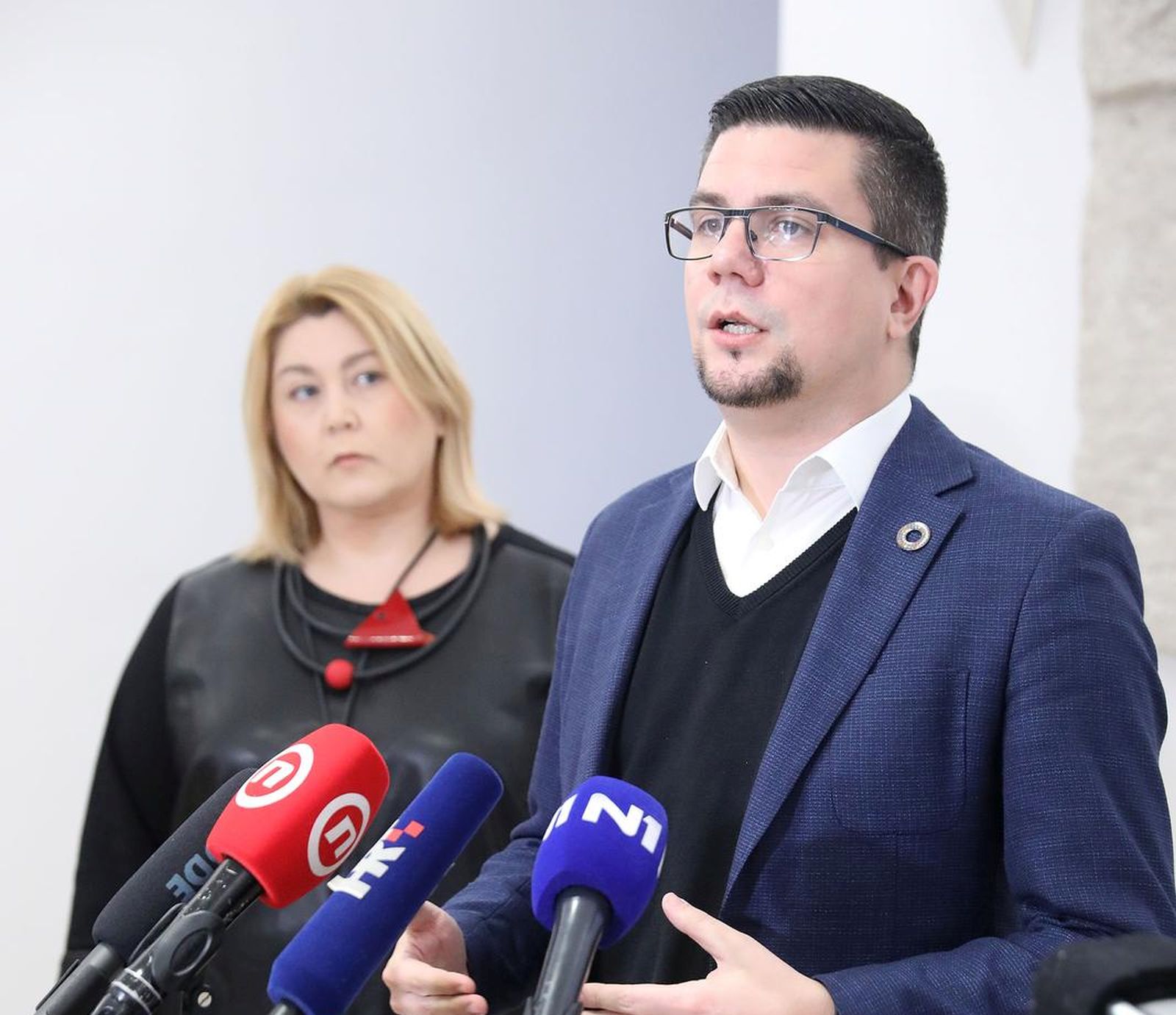 14.12.2021., Zagreb - Domagoj Hajdukovic na konferenciji za medije govorio je o promjenama u klubu Socijaldemokrata. Photo: Patrik Macek/PIXSELL