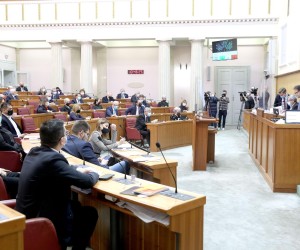 15.12.2021., Zagreb - Sabor je 9. sjednicu zavrsio glasovanjem o raspravljenim tockama dnevnog reda, medju kojima je i Zakon o zastiti pucanstva od zaraznih bolesti. Photo: Patrik Macek/PIXSELL