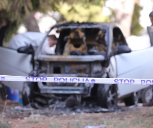 18.08.2021., Split- Policijski ocevid u Stepincevoj ulici gdje je tijekom noci izgorio Smart.rPhoto: Ivo Cagalj/PIXSELL