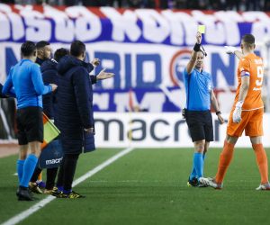 19.12.2021., stadion Poljud, Split - Hrvatski Telekom Prva liga, 20. kolo, HNK Hajduk - NK Osijek. Sudac Fran Jovic, Lovre Kalinic   Photo: Milan Sabic/PIXSELL