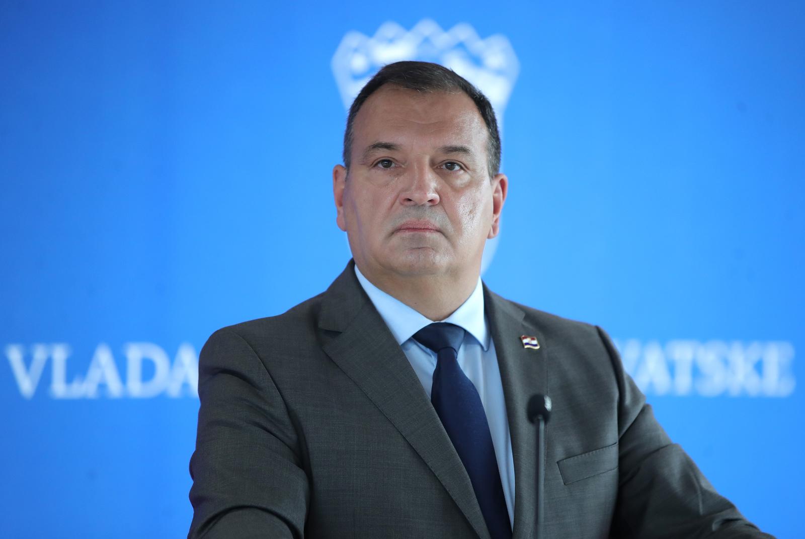 21.10.2021., Zagreb. U Nacionalnoj i sveucilisnoj knjiznicia odzana je 81. sjednica Vlade RH. Nakon sjednice Vlade novinarima se obratio ministar Vili Beros.