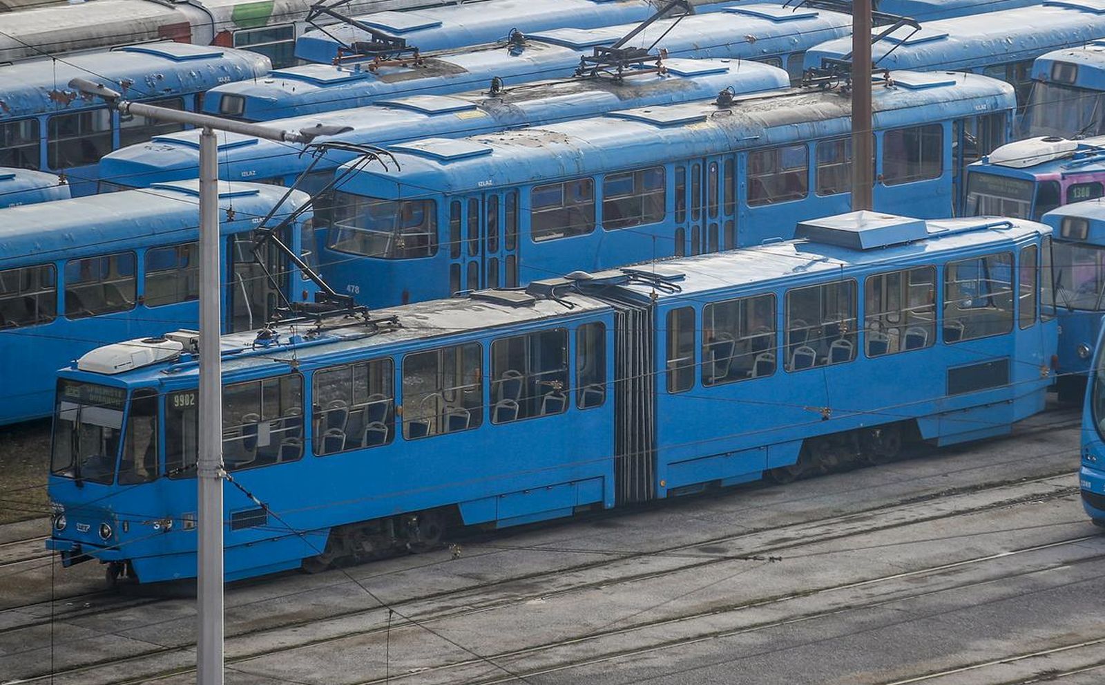 21.12.2021., Zagreb - Zetovo spremiste tramvaja u Mandlovoj ulici. Photo: Slavko Midzor/PIXSELL