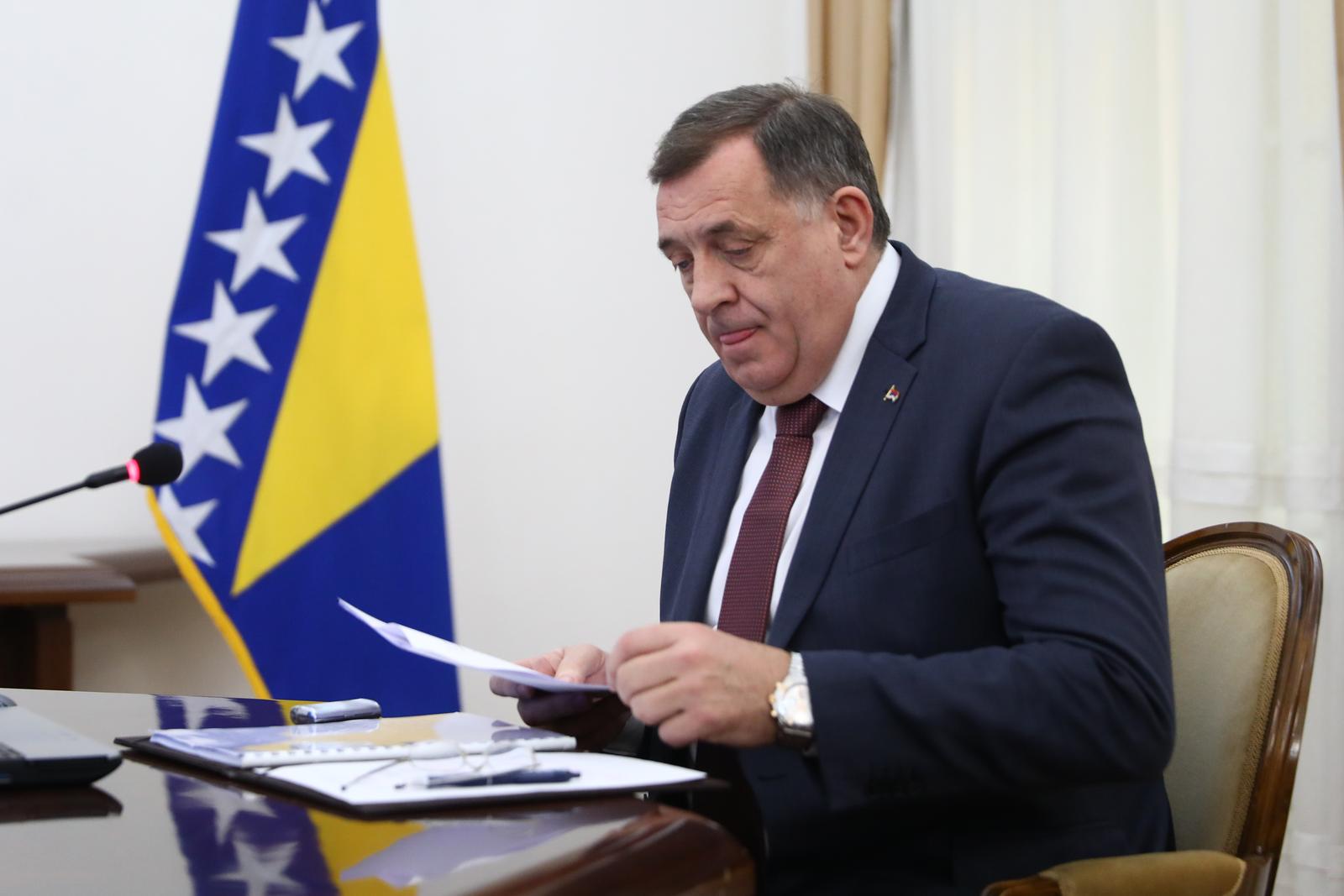 23.12.2021., Sarajevo, Bosna i Hercegovina - Redovna sjednica Predsjednisva BiH. Milorad Dodik
   Photo: Armin Durgut/PIXSELL