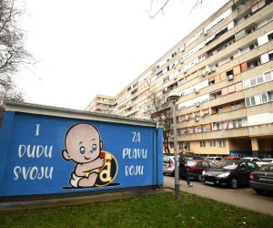 24.01.2021., Zagreb - Grafit posvecen Dinamu u naselju Srednjaci. I dudu svoju za plavu boju. rPhoto: Marko Lukunic/PIXSELL