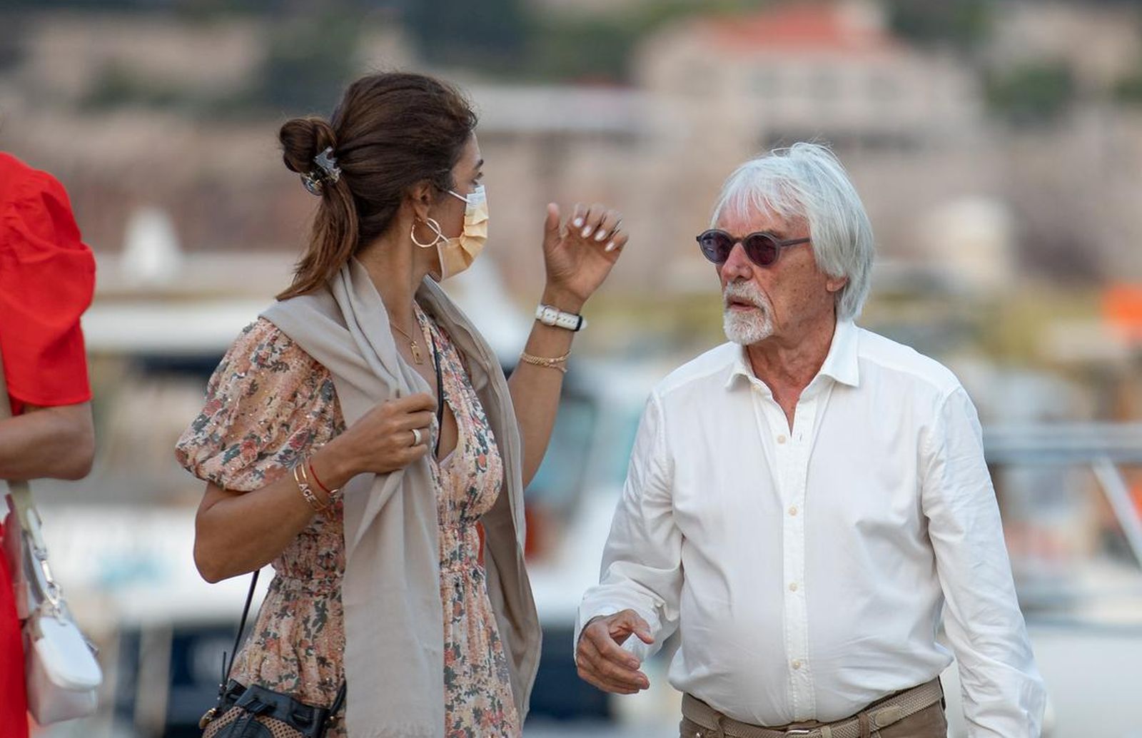 24.07.2021., Stradun, Dubrovnik - Bernard Charles Ecclestone, poznatiji kao Bernie Ecclestone, britanski poduzetnik i jedan od vodech ljudi Formule 1,prosetao je Stradunom u drustvu supruge Fabiane Flossi. 
Photo: Grgo Jelavic/PIXSELL