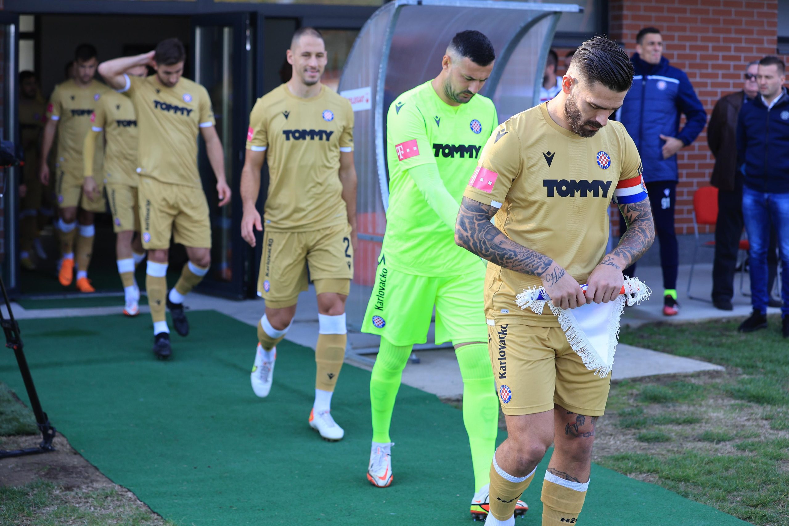 26.10.2021., gradski stadion, Belisce - Utakmica 1/8 finala Supersport hrvatskog nogometnog kupa, NK Belisce - HNK Hajduk. Danijel Subasic, Marko Livaja