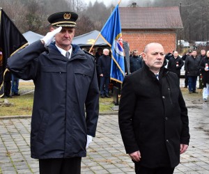 26.12.2021., Bucje - Ministar Tomo Medved na obiljezavanju 30. obljetnice oslobadjanja zloglasnog neprijateljsklog uporista u mjestu Bucje u sklopu vojne operacije Papuk 91. Photo: Ivica Galovic/PIXSELL