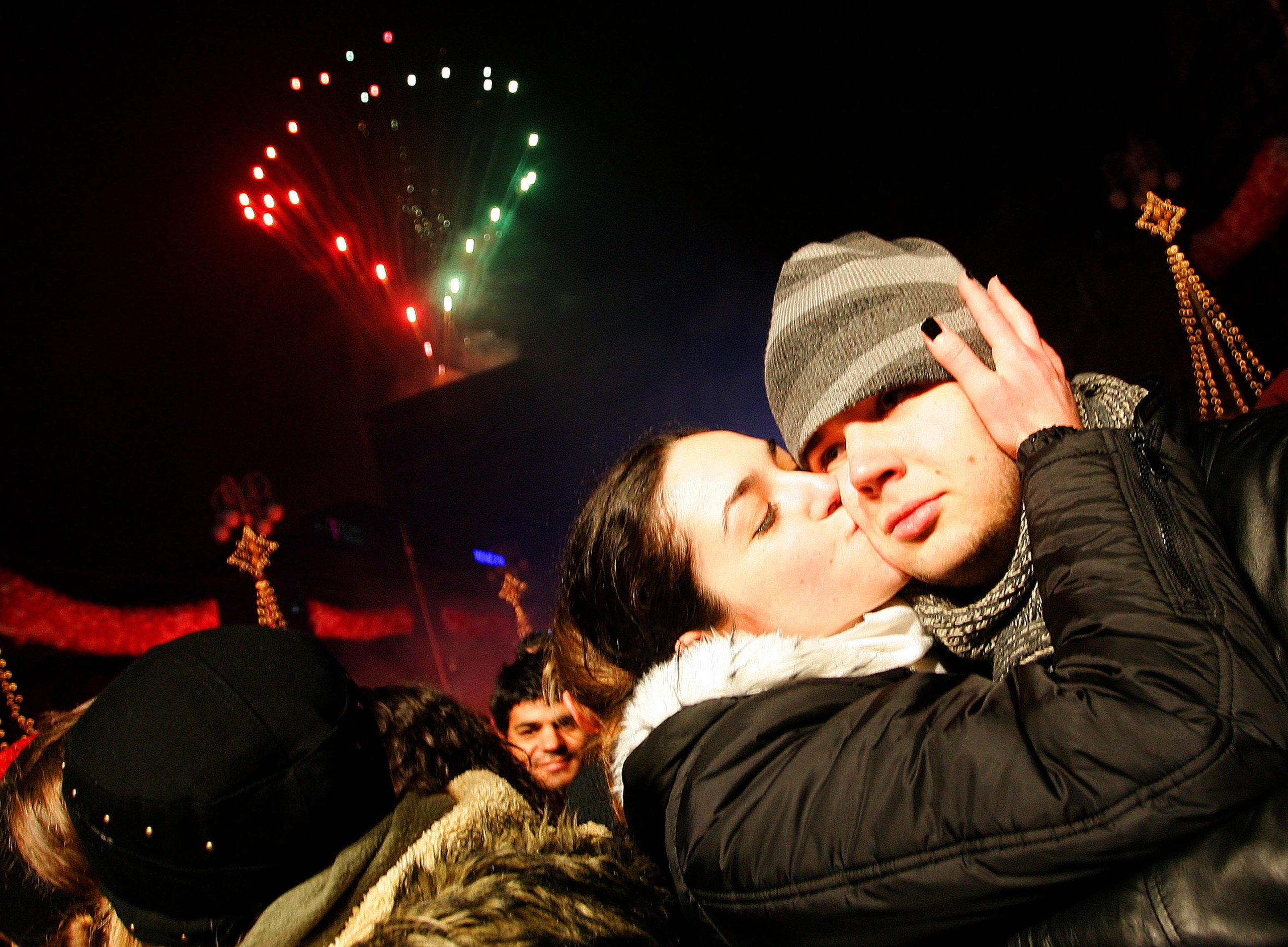 01.01.2006., Zagreb - Docek Nove 2006. godine na Trgu bana Josipa Jelacica. Photo: Davor Puklavec/PIXSELL