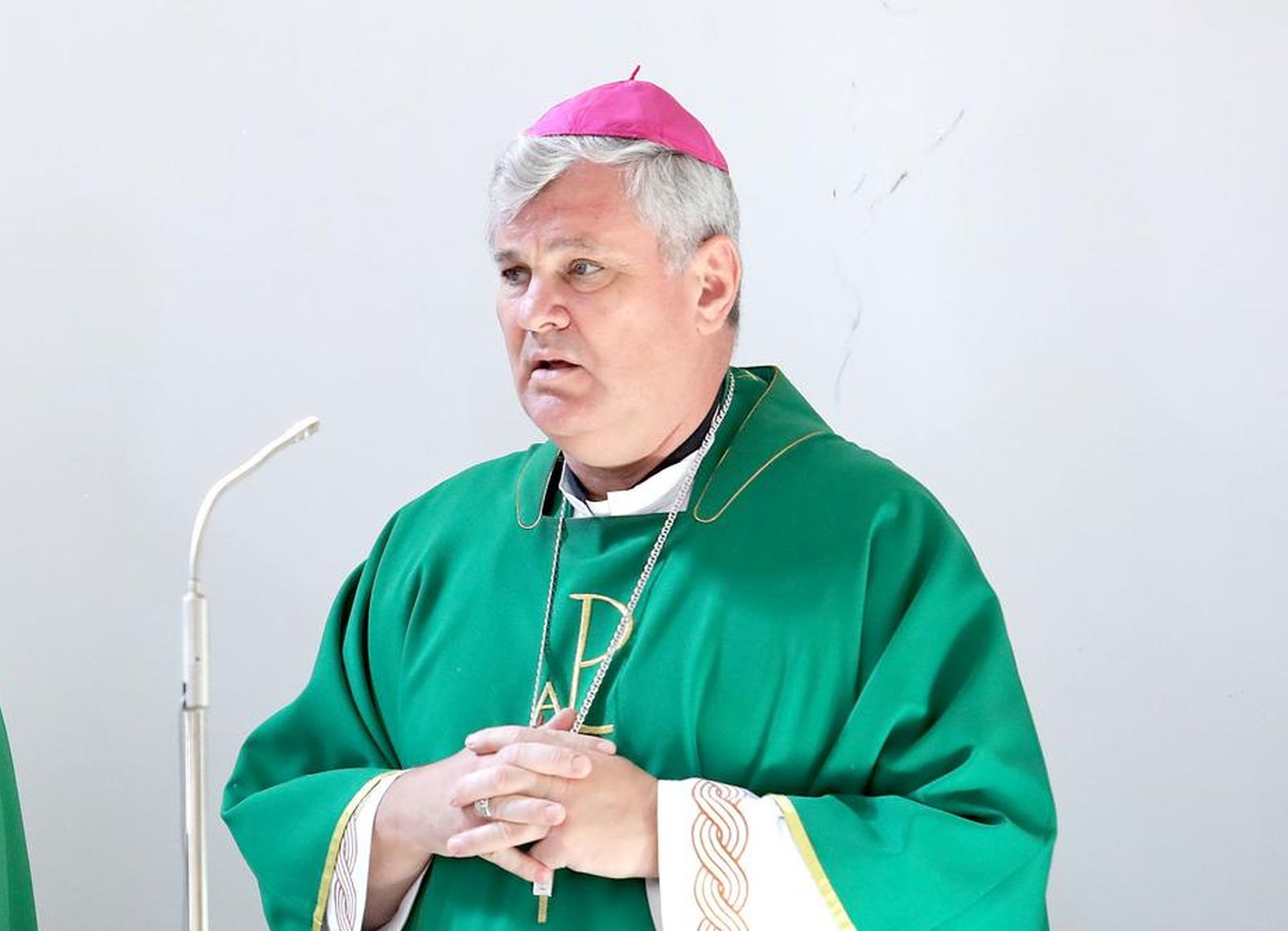 30.08.2021., Glina - U  crkvi Svetog Ivana Nepomuka sluzena je sveta misa za sve poginule, ubijene, nestale hrvatske branitelje i civilne zrtve Domovinskog rata. Vlado Kosic Photo: Patrik Macek/PIXSELL