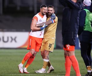 30.11.2021., stadion u Kranjcevicevoj, Zagreb - Cetvrtfinale hrvatskog nogometnog kupa, NK Lokomotiva - HNK Hajduk. Danijel Subasic, Marko Livaja