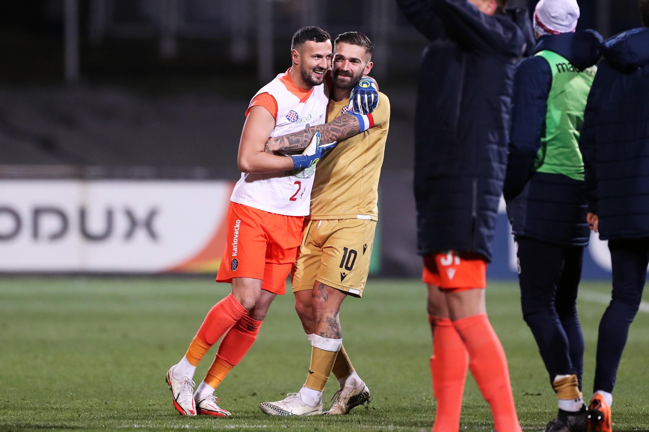 30.11.2021., stadion u Kranjcevicevoj, Zagreb - Cetvrtfinale hrvatskog nogometnog kupa, NK Lokomotiva - HNK Hajduk. Danijel Subasic, Marko Livaja