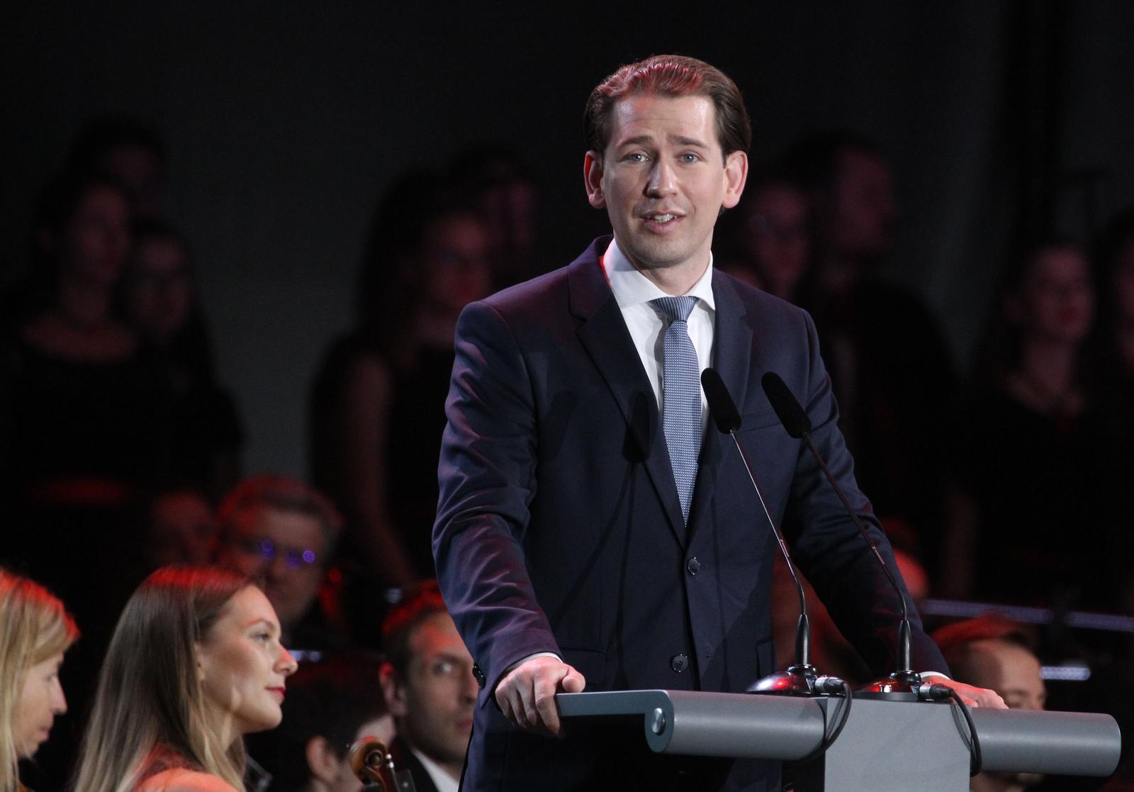 25.06.2021., Ljubljana, Slovenija - Svecanosti u povodu obiljezavanja Dana drzavnosti Republike Slovenije i preuzimanja slovenskog predsjedanja Vijecem Europske unije. Sebastian Kurz.
Photo: Srdjan Zivulovic/FA Bobo/PIXSELL