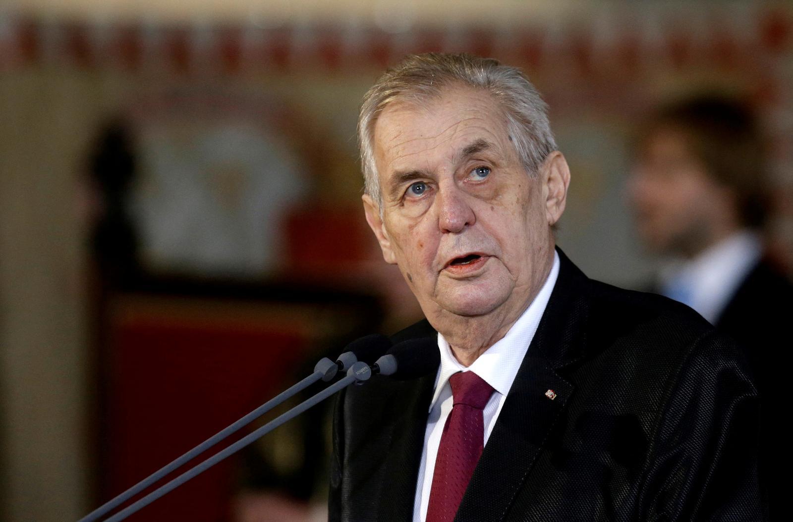 FILE PHOTO: Re-elected Czech President Milos Zeman attends the inauguration ceremony at Prague Castle in Prague, Czech Republic, March 8, 2018. REUTERS/David W Cerny/File Photo Photo: DAVID W CERNY/REUTERS