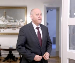 07.12.2021., Zagreb - Nakon redovite sjednice vladajuce koalicije odrzane u Banskim dvorima izjavu za medije dao je Branko Bacic .
