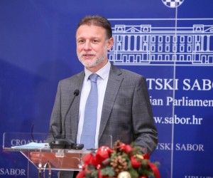 15.12.2021., Zagreb - Nakon zavrsetka ovogodisnjeg rada Sabora, predsjednik Gordan Jandrokovic odrzao je konferenciju za medije na kojoj je govorio o radu Sabora i aktualnim politickim zbivanjima.  Photo: Patrik Macek/PIXSELL
