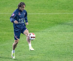 10.10.2021., Osijek - Trening hrvatske nogometne reprezentacije uoci kvalifikacijske utakmice za odlazak na SP 2022. godine u Katar protiv Slovacke.  Luka Modric
