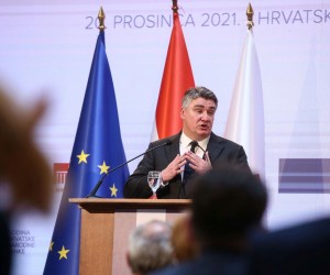 20.12.2021., Zagreb - Svecana akademija povom 30. obljetnice Hrvatske narodne banke. Zoran Milanovic.