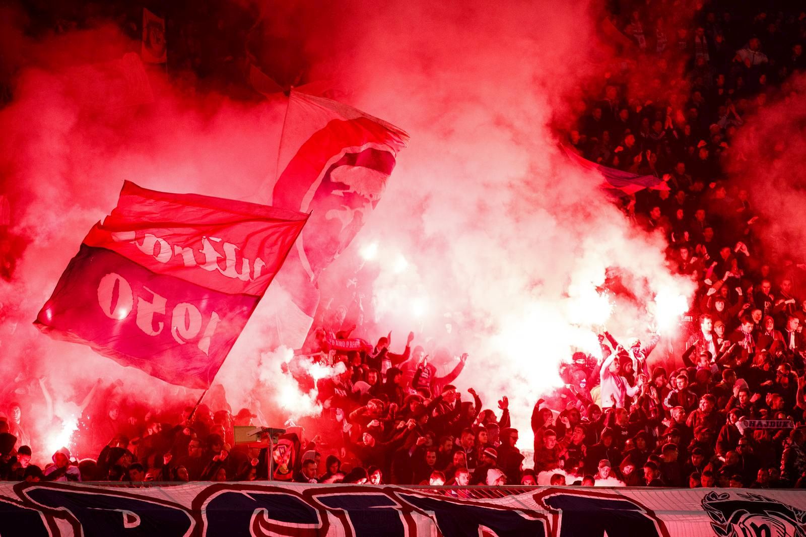 19.12.2021., stadion Poljud, Split - Hrvatski Telekom Prva liga, 20. kolo, HNK Hajduk - NK Osijek. Navijaci Hajduka, Torcida. Photo: Milan Sabic/PIXSELL