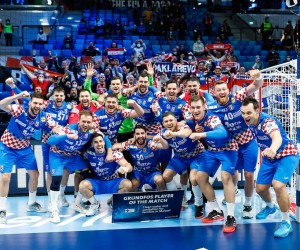 during the handball match Ukraine vs Croatia, Men’s EHF EURO 2022 Hungary, Slovakia, Szeged ,Hungary, 17.01.2021, Mandatory Credit ©  Jozo Cabraja / kolektiff