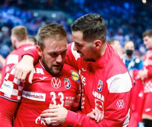 during the handball match Croatia vs Serbia, Men’s EHF EURO 2022 Hungary, Slovakia, Szeged ,Hungary, 15.01.2021, Mandatory Credit ©  Jozo Cabraja / kolektiff