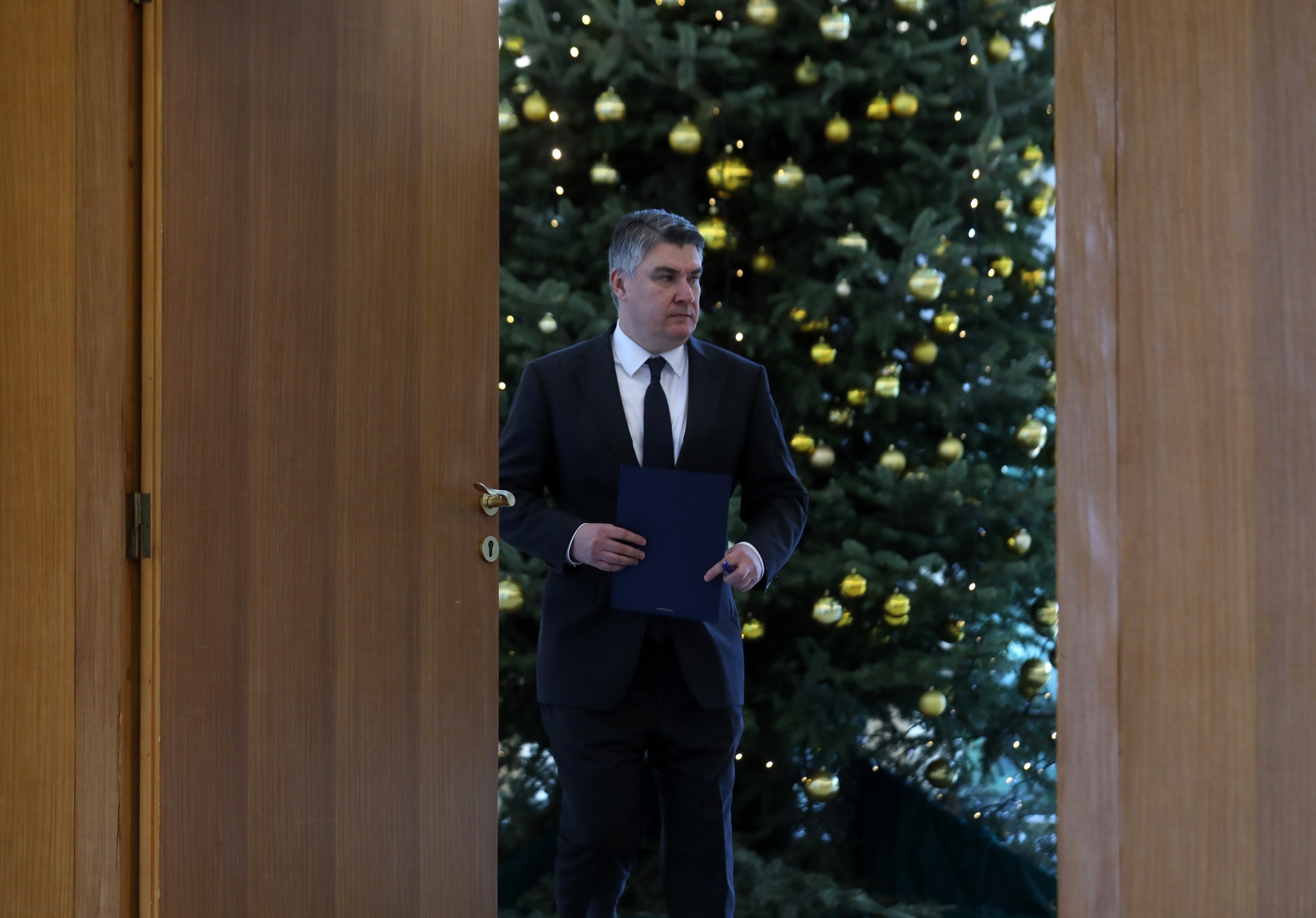 Zagreb, 04.01.2022 - Konferencija za medije Predsjednika Republike Zorana Milanovića. Na fotografiji Zoran Milanović. foto HINA/ Daniel KASAP/ dk