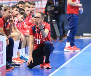 Osijek.Hrvatska.07.01.2022.Dvorana Gradski vrt. Croatia cup 2022. Prijateljska utakmica 2 Kola.Hrvatska-Rusija
Na fotografiji:Hrvoje Horvat,Ivano Balic
Foto:Marko Mrkonjic