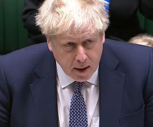 epa09680247 A handout photograph released by the UK Parliament shows British Prime Minister Boris Johnson giving a brief statement prior to Prime Minister's Questions at the House of Commons, London, Britain, 12 January 2022.  EPA/UK PARLIAMENTARY RECORDING UNIT HANDOUT -- MANDATORY CREDIT: UK PARLIAMENTARY RECORDING UNIT -- HANDOUT EDITORIAL USE ONLY/NO SALES