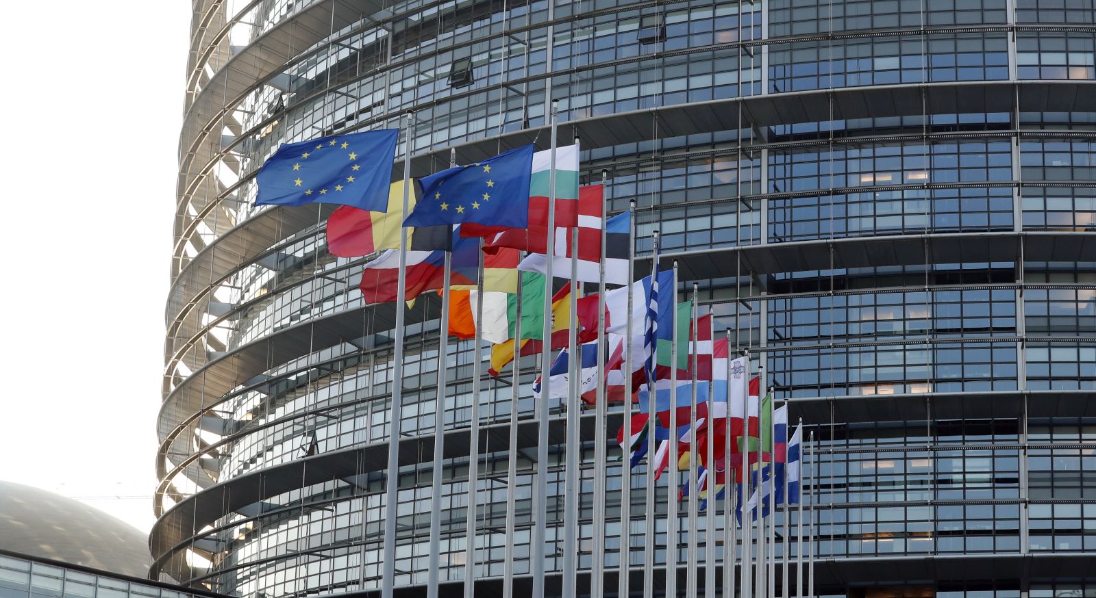 epa09694628 General view of the European Parliament in Strasbourg, France, 19 January 2022. France will chair the European Council from 01 January 2022 to 30 June 2022.  EPA/JULIEN WARNAND