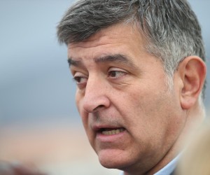 01.02.2018., Split - Zbog velikog zanimanja javnosti o tijeku radova na sanaciji odlagalista Karepovac izvodjaci radova odlucili uvesti praksu tjednog izvjesca o radovima i stanju sa mjerenjima opasnih tvari. Na konferenciji za medije su govorili Arsen Tomsic, Miroslav Delic, Mislav Olujic,  Mario Bucat i Nenad Peris. Photo: Ivo Cagalj/PIXSELL