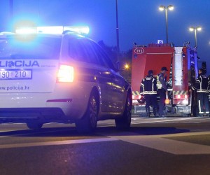 02.04.2017., Zagreb - Nalet osobnog automobila na pjesakinju na zebri u Vatikanskoj ulici. Policija obavlja ocevid. rPhoto: Zeljko Lukunic/PIXSELL