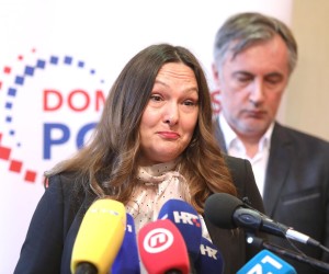 02.06.2020., Zagreb - Vijecnica u Skupstini Brodsko posavske zupanije Ruzica Vukovac na konferenciji za medije najavila zajednicki izlazak na predstojece parlamentarne izbore s Domovinskim pokretom. Photo: Patrik Macek/PIXSELL