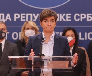 02, November, 2021, Belgrade - A press conference was held at the Palace of Serbia, at which Prime Minister Ana Brnabic presented the results of the first year of the Government's work. Ana Brnabic. Photo: B. P./ATAImages.

02, novembar, 2021, Beograd - U Palati Srbija odrzana konferencija za novinare na kojoj je premijerka Ana Brnabic predstavila rezultate prvih godinu dana rada Vlade. . Photo: Antonio Ahel/ATAImages. Photo: B. P./PIXSELL
