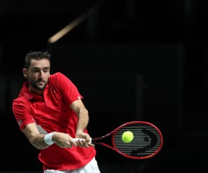 05.12.2021., Arena Madrid, Madrid, Spanjolska - Davis kup, finale, Hrvatska - Rusija. Marin Cilic  Photo: Sanjin Strukic/PIXSELL