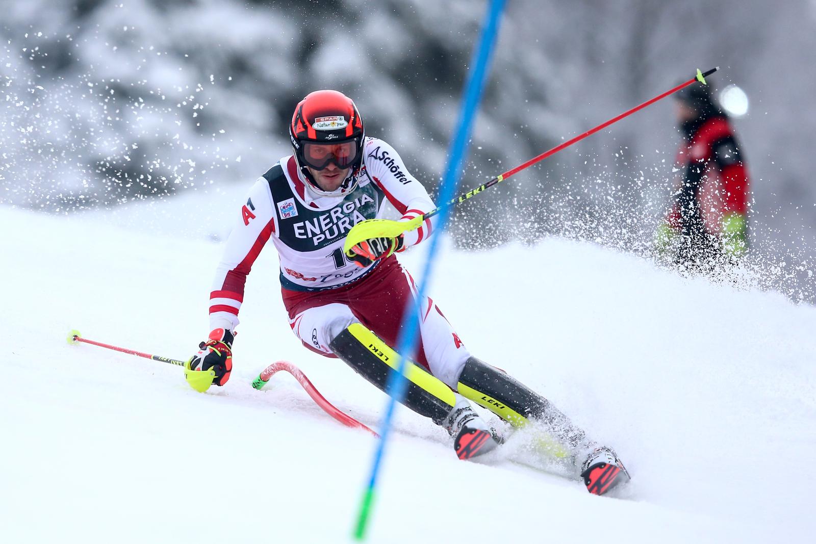 06.01.2022., Zagreb - Prva voznja muskog slaloma Audi FIS Svjetskog skijaskog kupa Snow Queen Trophy 2022. Michael Matt Photo: Matija Habljak/PIXSELL