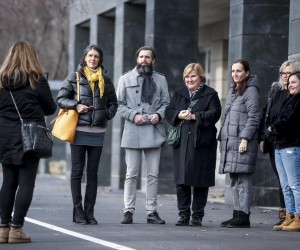08.01.2022., Zagreb - Ispred Ministarstva pravosudja Udruga U ime obitelji, Hrvatska udruga roditelja odgojitelja (HURO) i Gradjanska inicijativa "U djeci je buducnost" organizirali su konferenciju za medije na temu drzavnog nadzora u Gradu Zagrebu zbog retrogradnog ukidanja mjere roditelj odgojitelj, podnosenja zahtjeva Ministarstvu uprave za ocjenu zakonitosti Odluke Grada Zagreba o ukidanju mjere roditelj odgojitelj te drugih aktualnost. Zeljka Markic   Photo: Slavko Midzor/PIXSELL