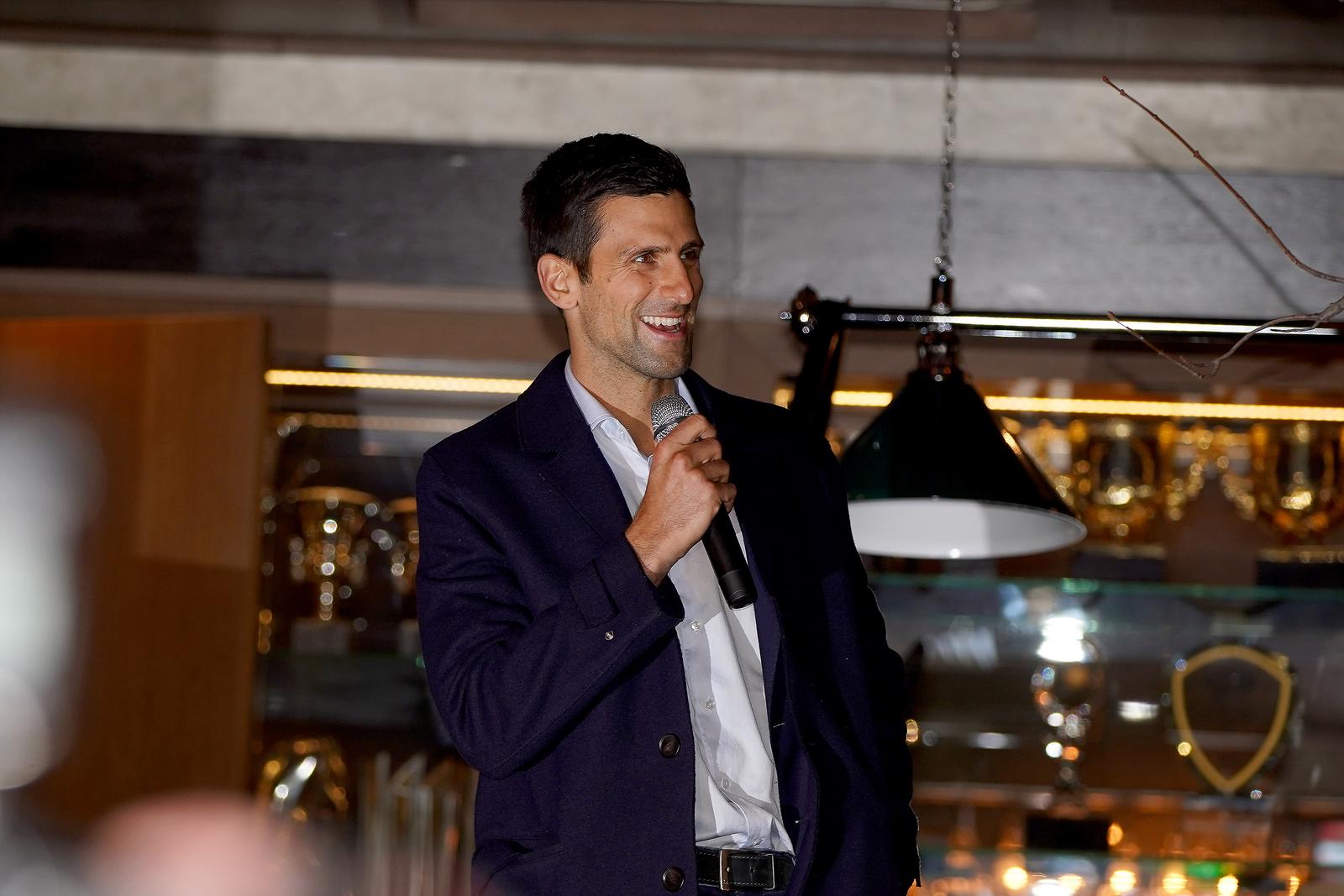 08, March, 2021, Belgrade - Novak Djokovic addressed the fans in front of the Nola restaurant on the occasion of the 311th week at the top of the ATP list, which makes him the best of all time. Novak Djokovic. Photo: Antonio Ahel/ATAImagesrr08, mart, 2021, Beograd  - Novak Djokovic obratio se  fanovima ispred restorana Nole povodom 311. nedelje na prvom mestu ATP liste, sta ga cini najboljim svih vremena. Photo: Antonio Ahel/ATAImages