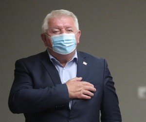 08.06.2021., Zagreb - hotel Academia. Potpredsjednik Vlade i ministar hrvatskih branitelja Tomo Medved sa suradnicima sudjelovao je na okruglom stolu pod nazivom Zasto je vazan Zakon o civilnim stradalnicima iz Domovinskog rata? U organizaciji Zajednice udruga hrvatskih civilnih stradalnika iz Domovinskog rata Hrvatske. Photo: Sanjin Strukic/PIXSELL