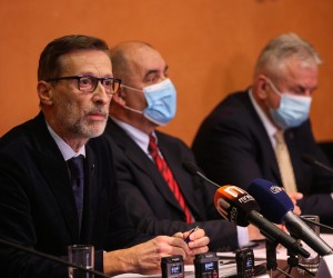 10.01.2022., Zagreb - Na konferenciji za medije Matica hrvatska predstavila je programske aktivnosti u slavljenickoj 2022. godini u kojoj se obiljezava 180. obljetnica djelovanja Matice hrvatske Photo: Zeljko Hladika/PIXSELL