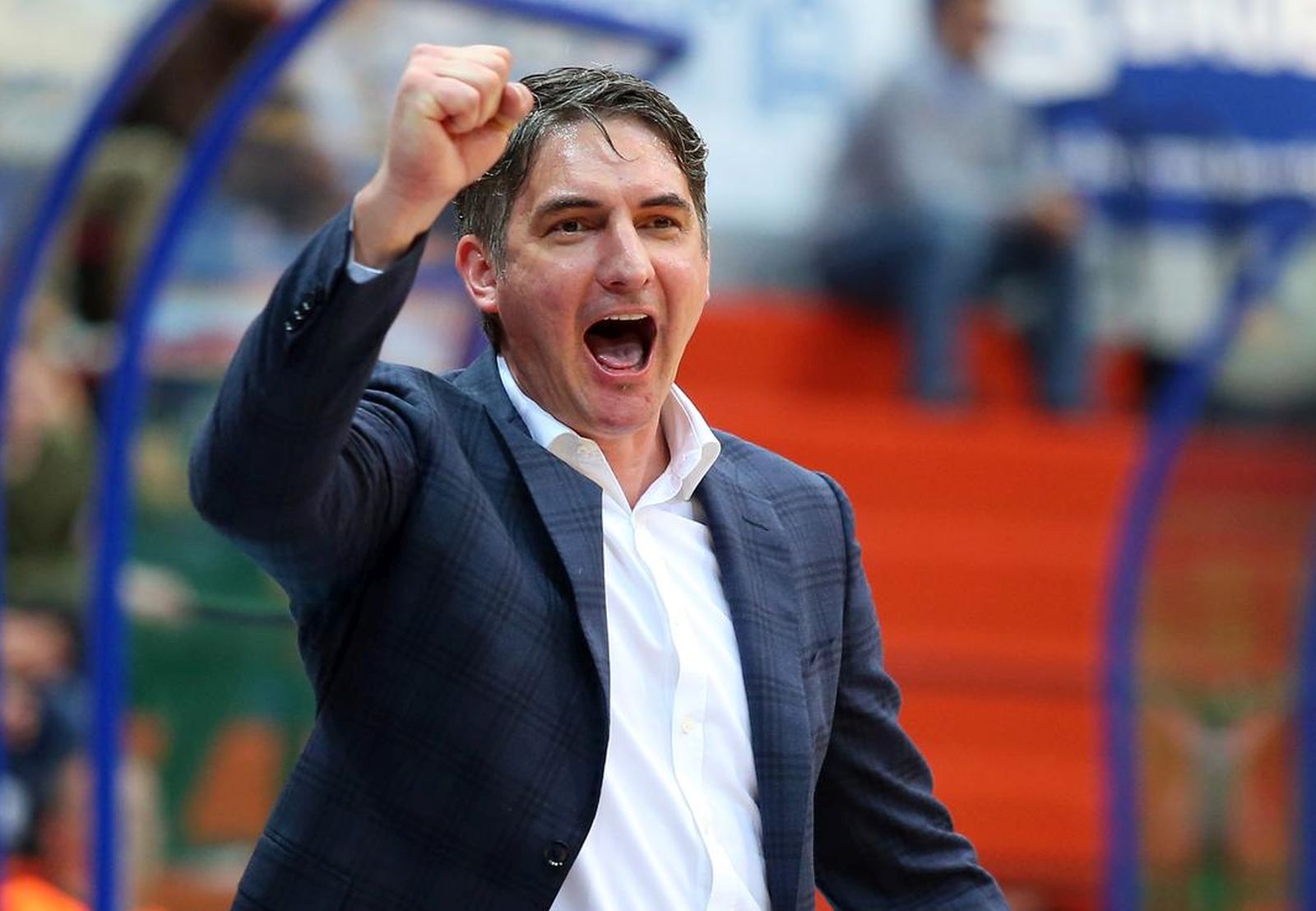 10.05.2017., KC Drazen Petrovic, Zagreb - Druga utakmica polufinala A1 kosarkaske lige, KK Cibona - GKK Sibenik. Trener Damir Mulaomerovic. "nPhoto: Jurica Galoic/PIXSELL