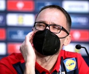 13.01.2022., Pick Arena, Szeged, Madjarska - EHF Europsko prvenstvo, skupina C, 1. kolo,Hrvatska - Francuska. Konferencija za medije nakon utakmice. izbornik Hrvatske Hrvoje Horvat. Photo: Sanjin Strukic/PIXSELL