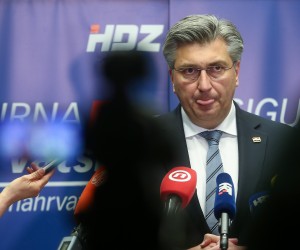 15.03.2021., Zagreb -  Izjava za medije nakon sjednica Predsjednistva i Nacionalnog vijeca HDZ-a. Andrej Plenkovic.r"nPhoto: Matija Habljak/PIXSELL