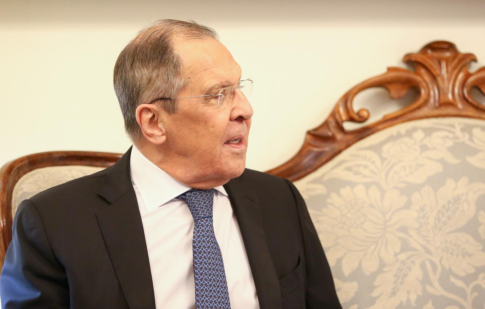 16.12.2020., Zagreb - Ruski ministar vanjskih poslova Sergej Lavrov u posjetu Hrvatskoj. Sastanak sa  ministrom vanjskih poslova Gordanom Grlicem Radmanom."nPhoto: Matija Habljak/PIXSELL